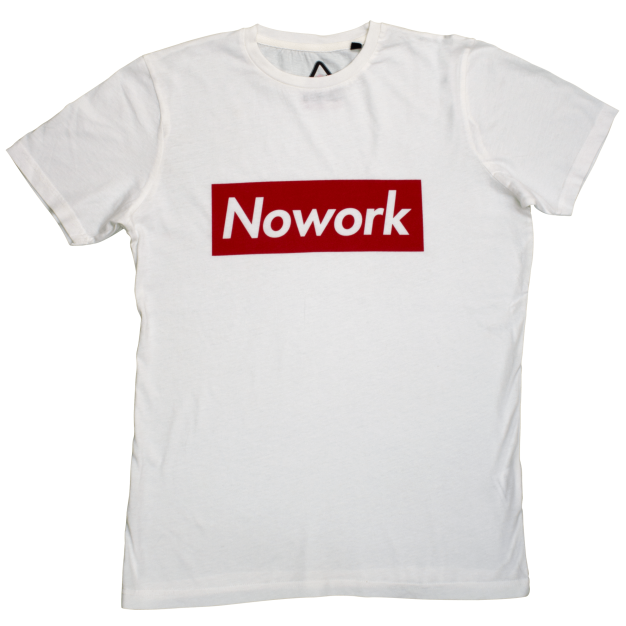 NOWORK Text White T-Shirt